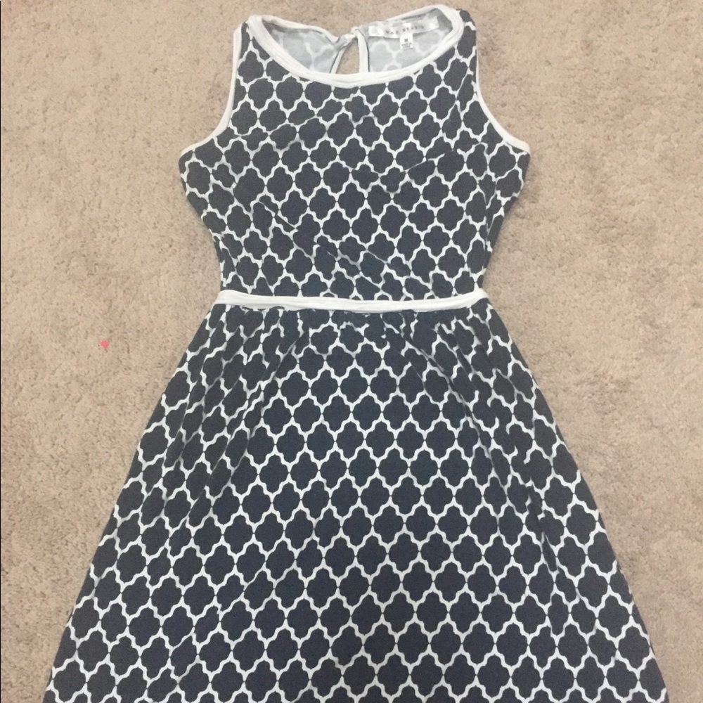 Black and white dress.